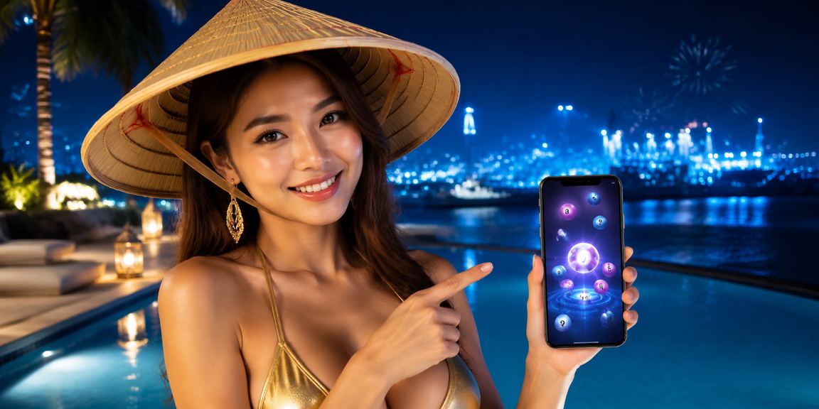 Người chơi xổ số tại Vũng Tàu với nón lá truyền thống Việt Nam